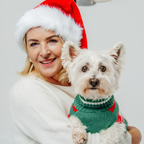 Weihnachtsshooting mit Hund in Holzkirchen